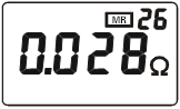ETCR2000C+钳形接地电阻测试仪被测回路电阻为：0.028Ω查阅存储的第26组数据